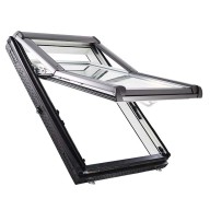 Fenêtre à rotation réhaussée CONFORT PVC, ventilation intégrée - avec bloc isolant prémonté - 54 cm x 78 cm
