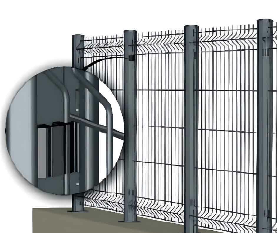 Image détaillé du fonctionnement d'un clip lors de la pose d'un grillage