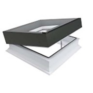 Fenêtre plane DEZ version électrique pour toit plat, vitrage P2 - 60 cm x 60 cm