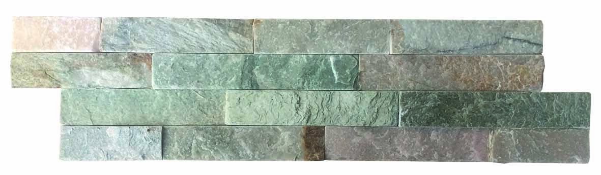 Parement pierre naturelle INCAS, teinte nuancée, en plaquette - PALETTE COMPLETE