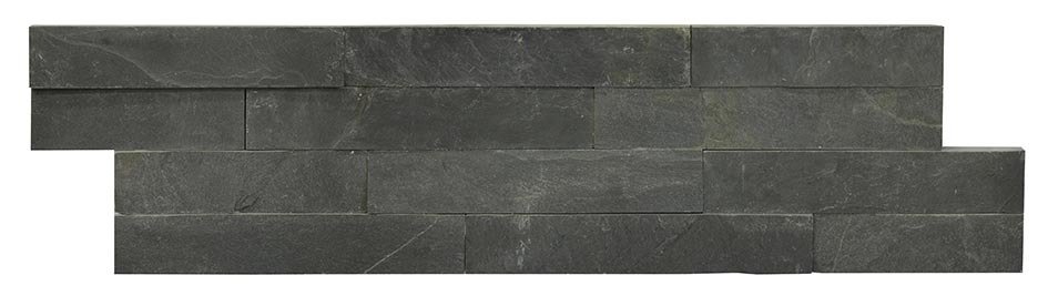 Parement pierre naturelle ETNA, teinte anthracite/charbon, en plaquette - PALETTE COMPLETE