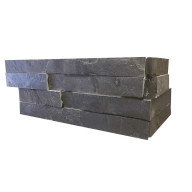 Angle pierre naturelle ETNA, teinte anthracite/charbon