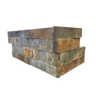 Angle pierre naturelle, teinte ardoise/rouille - PALETTE COMPLETE