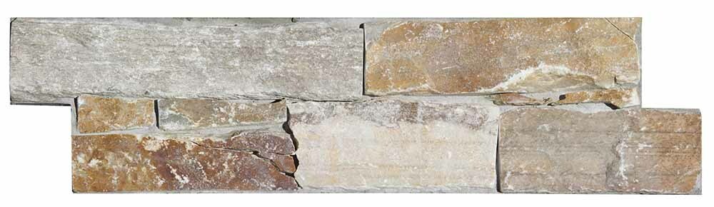 Parement pierre naturelle AUTHENTIK Charlestown, base béton avec agrafe