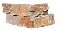 Angle pierre naturelle AUTHENTIK Charlestown, base béton avec agrafe - PALETTE COMPLETE