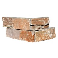 Angle pierre naturelle AUTHENTIK Charlestown, base béton avec agrafe - PALETTE COMPLETE