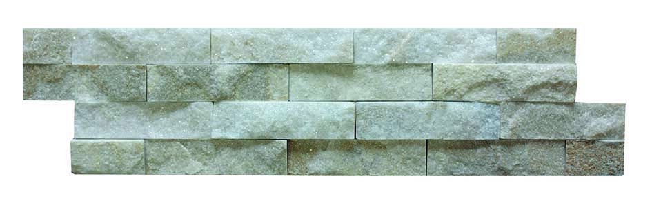 Parement pierre naturelle Bali, teinte blanc/nacre, en plaquette