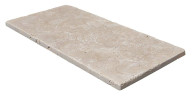 Travertin, dalle de sol ou murale en pierre naturelle CLASSHADE, bords adoucis, surface vieillie, 20,3 cm x 40,6 cm x 1,2 cm