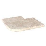 Angle sortant pour margelle de piscine CLASSHADE, 48 cm x 48 cm x 3 cm, bord demi-rond - PALETTE COMPLETE