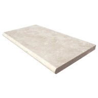 Margelle de piscine ou couvertine CAPLIGHT, 1 bord demi-rond, surface vieillie, 33 cm x 61 cm x 3 cm - PALETTE COMPLETE