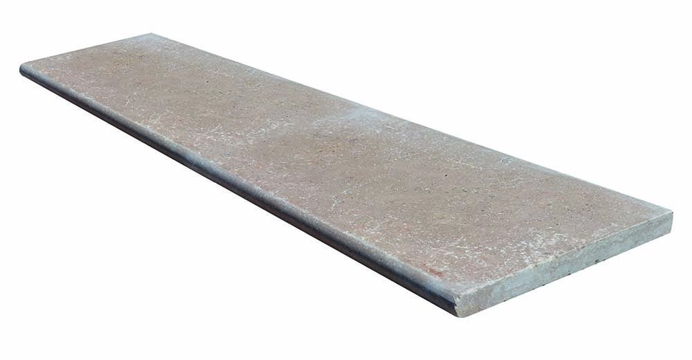 Angle sortant pour margelle de piscine KHEOPS, 45 cm x 45 cm x 3 cm, bord demi-rond