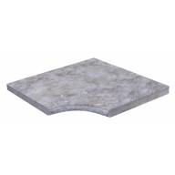 Angle rentrant pour margelle de piscine TITANIUM GREY, 45,7 cm x 45,7 cm x 5 cm, bord demi-rond - PALETTE COMPLETE