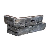 Angle pierre naturelle AUTHENTIK Irazu, base béton avec agrafe - PALETTE COMPLETE