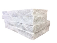 Angle pierre naturelle WHITE DIAMOND, teinte blanc/quartz - PALETTE COMPLETE