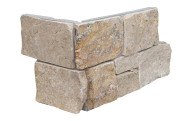 Angle pierre naturelle AUTHENTIK Mykonos, base béton avec agrafe - PALETTE COMPLETE