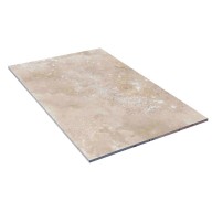 Travertin, dalle de sol ou murale en pierre naturelle CLASSED BLOCKED, bords sciés, surface vieillie, 91,5 cm x 61 cm x 1,2 cm - PALETTE COMPLETE