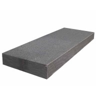 Marche en granit gris OXFORD GREY, bord droit chanfreiné, aspect flammé, 35 cm x 100 cm x 15 cm - PALETTE COMPLETE