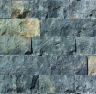 Parement pierre naturelle INDIGO, longueurs variables, hauteur 10 cm - PALETTE COMPLETE