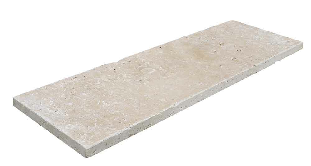 Margelle de piscine ou couvertine CLASSHADE, bords droits, surface vieillie, 33 cm x 100 cm x 3 cm