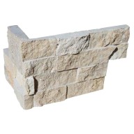 Parement mural d'angle pierre naturelle CLASSHADE, module de 24,5 cm + 14 cm x 15,2 cm x 1,7 cm - PALETTE COMPLETE