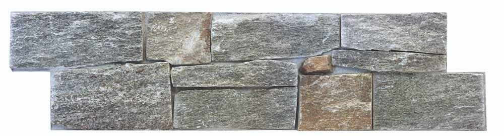 Parement pierre naturelle AUTHENTIK Kuta, base béton avec agrafe