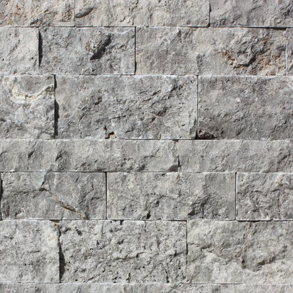 Parement pierre naturel SILVER, longueurs variables, hauteur panachée