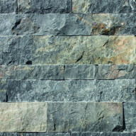 Parement pierre naturelle INDIGO, longueurs variables, hauteur panachée - PALETTE COMPLETE