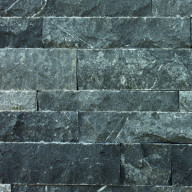 Parement pierre naturelle BLACK, longueurs variables, hauteur panachée - PALETTE COMPLETE
