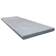 Margelle de piscine en marbre NOBILY GREY, 1 bord demi-rond, surface sablée, 40,6 cm x 61 cm x 3,2 cm