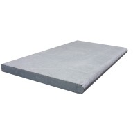 Margelle de piscine en marbre NOBILY GREY, 1 bord demi-rond, surface sablée, 33 cm x 61 cm x 3,2 cm