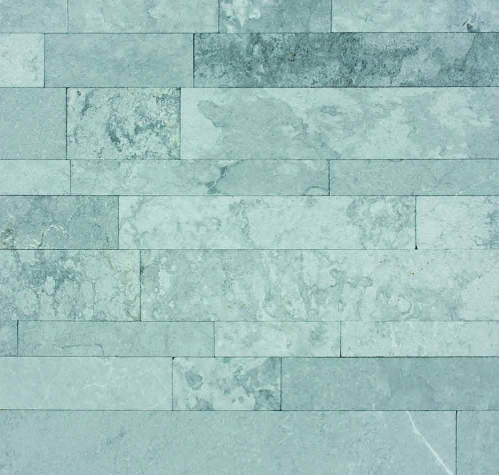 Parement mural marbre NOBILY GREY, lamelles de longueurs variables, largeur 5 cm - 7,5 cm - 10 cm