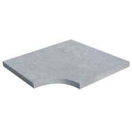 Angle rentrant en marbre NOBILY GREY,pour margelle de piscine , 48 cm x 48 cm x 3,2 cm, bord droit - PALETTE COMPLETE
