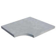 Angle rentrant en marbre NOBILY GREY, pour margelle de piscine , 48 cm x 48 cm x 3,2 cm, bord droit