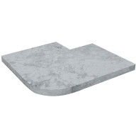 Angle sortant en marbre NOBILY GREY,pour margelle de piscine , 48 cm x 48 cm x 3,2 cm, bord droit - PALETTE COMPLETE