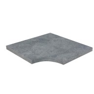 Angle rentrant en marbre NOBILY DARKNESS, pour margelle de piscine , 48 cm x 48 cm x 3,2 cm, bord droit - PALETTE COMPLETE