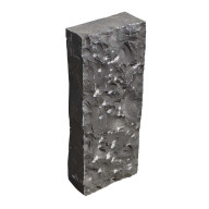 Palissade/bordure/barre de basalte naturel pour aménagement paysager, 8x20x50 cm, surface martelée