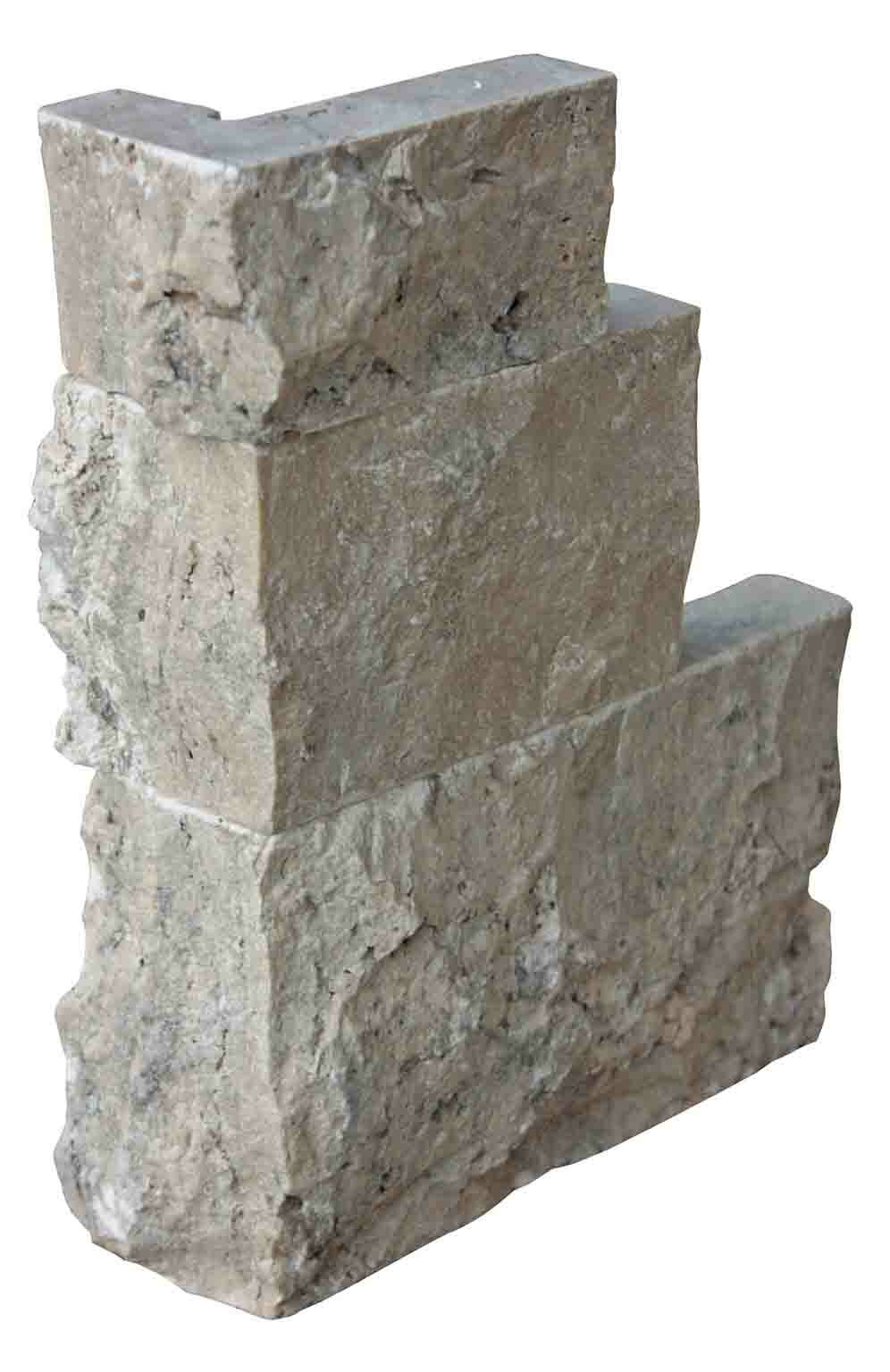 Angle pierre naturel SILVER, longueurs variables, hauteur 10 cm