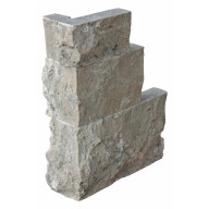 Angle pierre naturel SILVER, longueurs variables, hauteur panachée - PALETTE COMPLETE