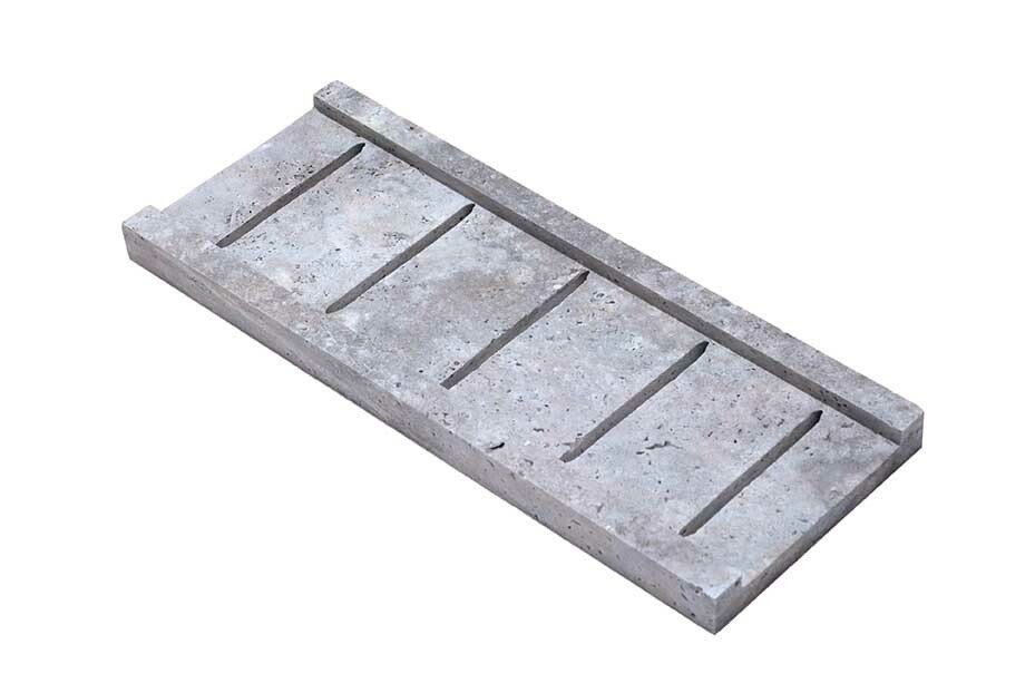 Caniveau en pierre naturelle TITANIUM GREY, 20 cm x 50 cm x 3 cm - PALETTE COMPLETE