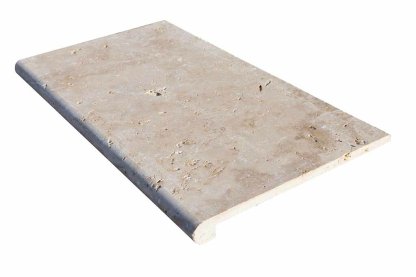 Vignette Marche en L en pierre naturelle, 33 cm x 61 cm x 1,2 cm + 1,8 cm, nez arrondi