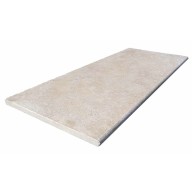 Margelle de piscine ou couvertine CLASSHADE, 1 bord demi-rond, surface vieillie, 63 cm x 150 cm x 3 cm - PALETTE COMPLETE