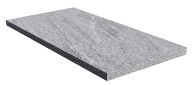 Dalle de sol POLAR COLD en granit, bords sciés, surface flammée brossée,  40 cm x 80 cm  x 3 cm