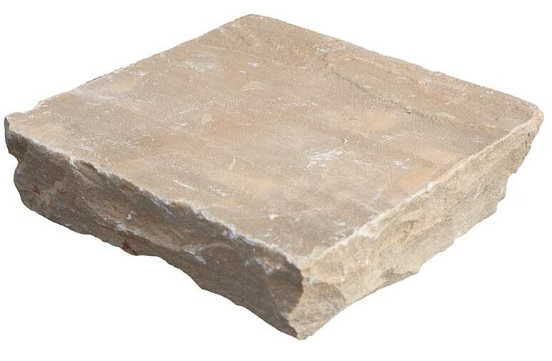 Pavé TOUAREG GREY en grès d'Inde, bords clivés, 14 cm x 14 cm x 3/5 cm - PALETTE COMPLETE