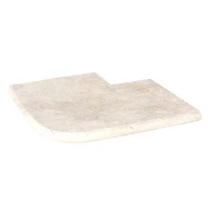 Angle sortant pour margelle de piscine CAPLIGHT, 48 cm x 48 cm x 3 cm, bord demi-rond - PALETTE COMPLETE