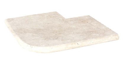 Vignette Angle sortant pour margelle de piscine CAPLIGHT, 48 cm x 48 cm x 3 cm, bord demi-rond