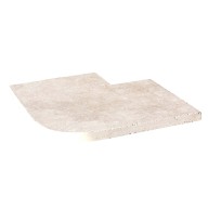 Angle sortant pour margelle de piscine CAPLIGHT, 48 cm x 48 cm x 3 cm, bord droit