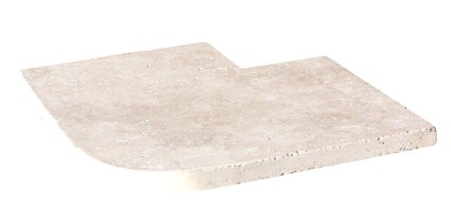 Vignette Angle sortant pour margelle de piscine CAPLIGHT, 48 cm x 48 cm x 3 cm, bord droit