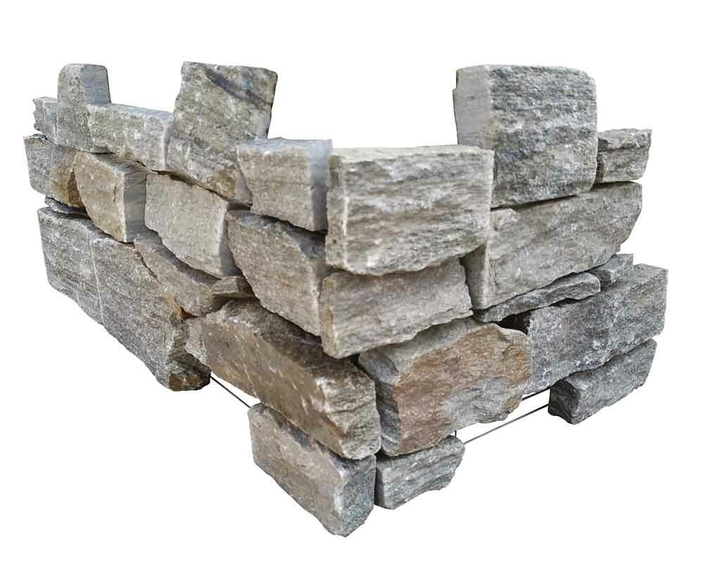 Angle pierre naturelle AUTHENTIK Kuta, base acier