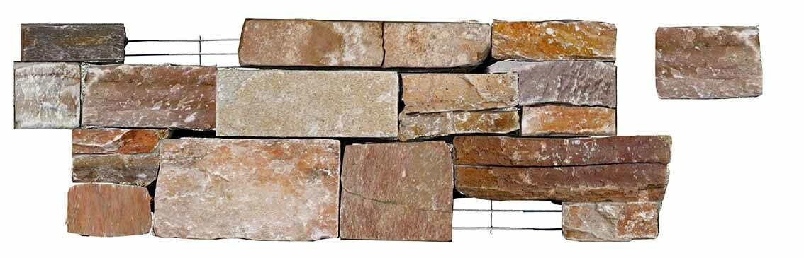 Parement pierre naturelle AUTHENTIK Charlestown, base acier