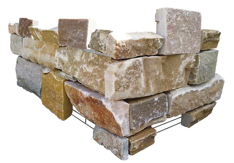 Angle pierre naturelle AUTHENTIK Charlestown, base acier